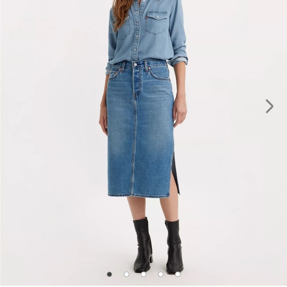 NWT Levi’s Side Slit Skirt - Picture 3 of 10